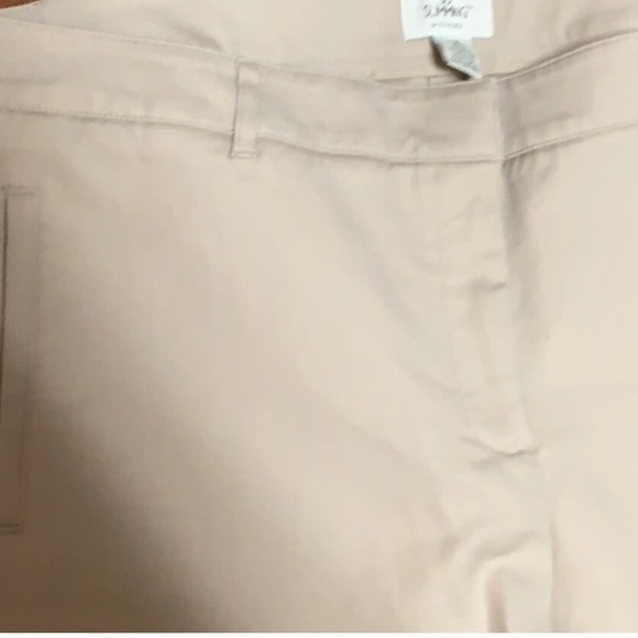 CHICO’S So Slimming Khaki Cropped Cuffed Pant, XL - Picture 7 of 8